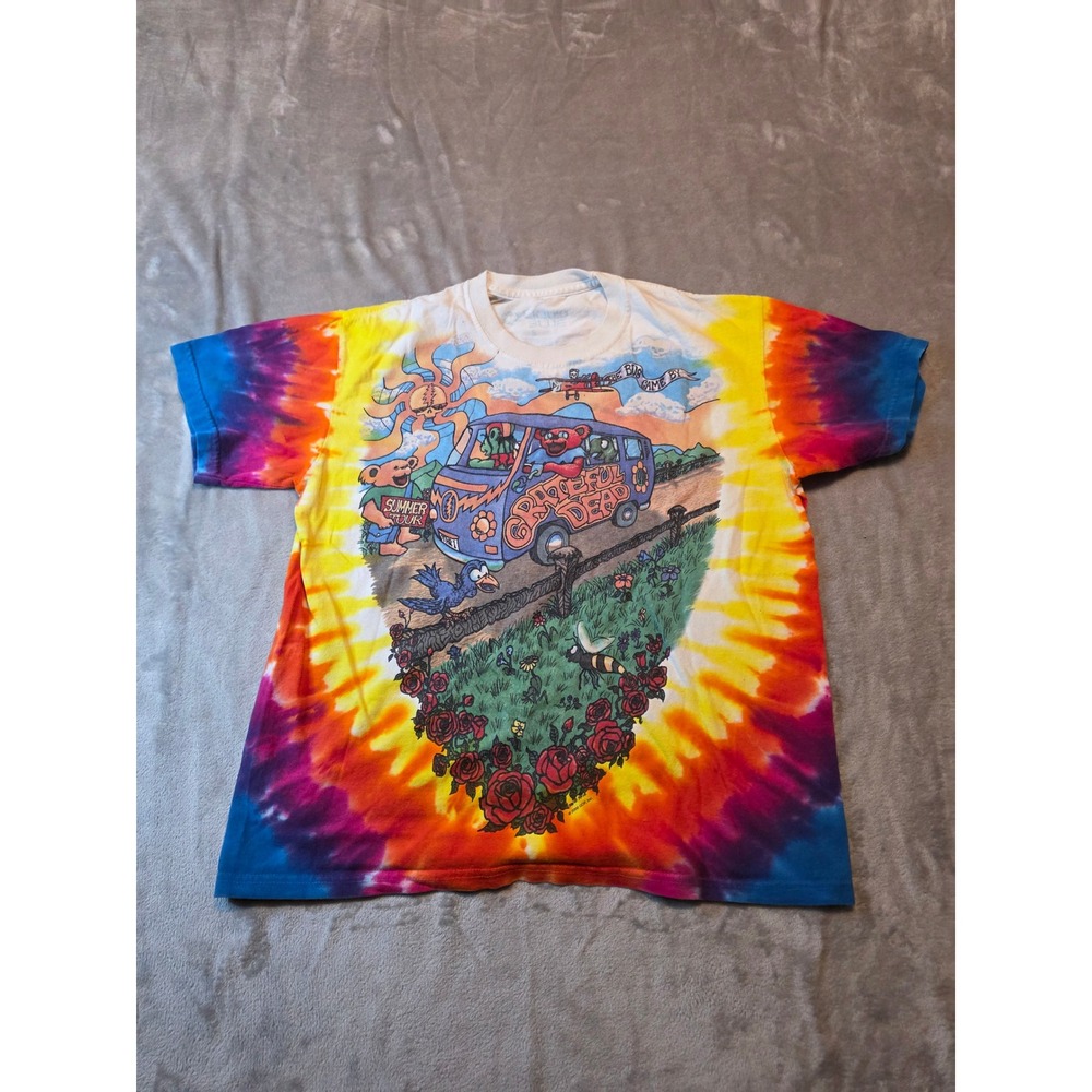Liquid Blue Grateful Dead T-Shirt Mens S Multi Tie Dye Summer Tour 1994 Vintage